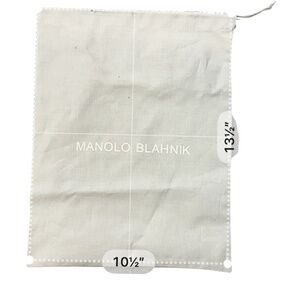 Manolo Blahnik Cream Shoe Bag 10”x13”